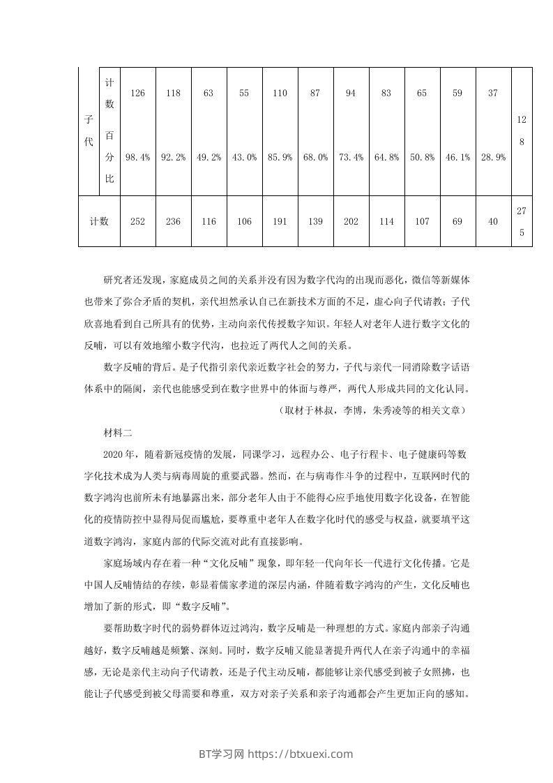 图片[2]-2021-2022学年北京市东城区高三第一学期期末统一检测语文试卷及答案(Word版)-BT学习网
