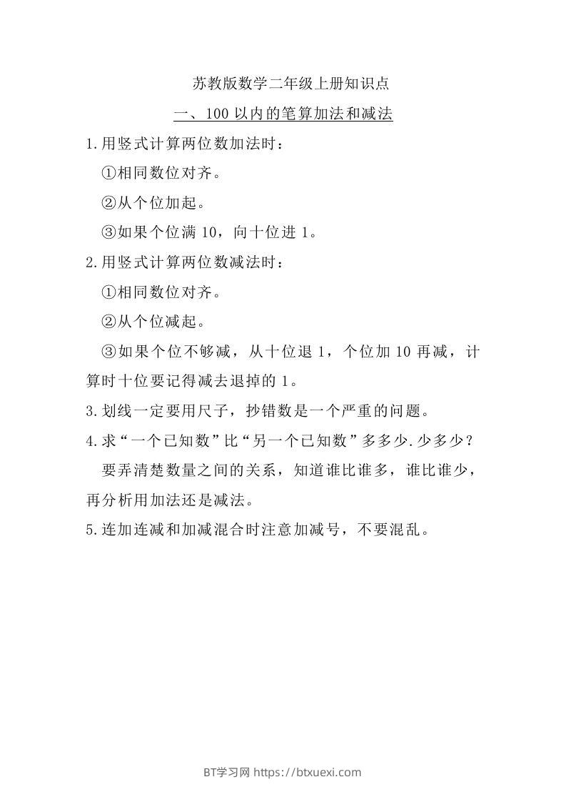 二上苏教数学知识点汇总预习-BT学习网