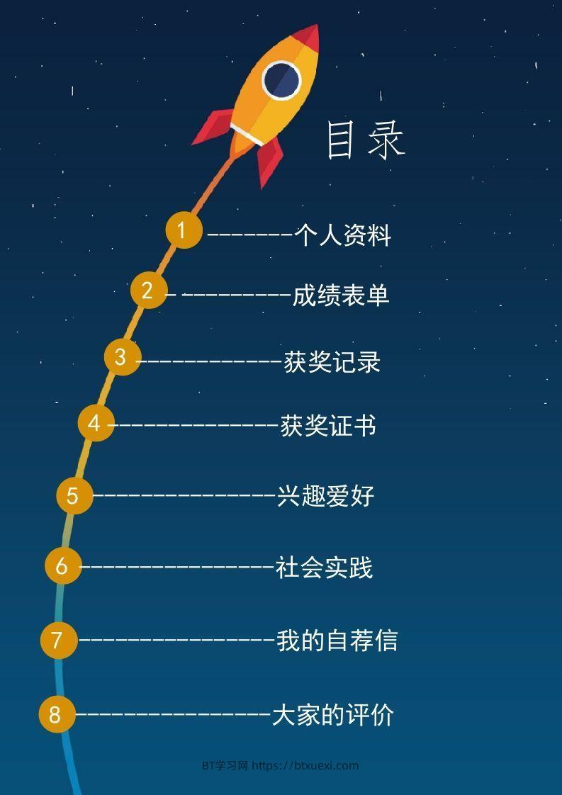 图片[2]-多页-小升初简历07-BT学习网