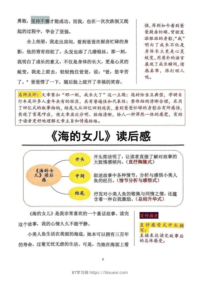 图片[2]-【作文】五年级下册语文同步单元习作范文-BT学习网