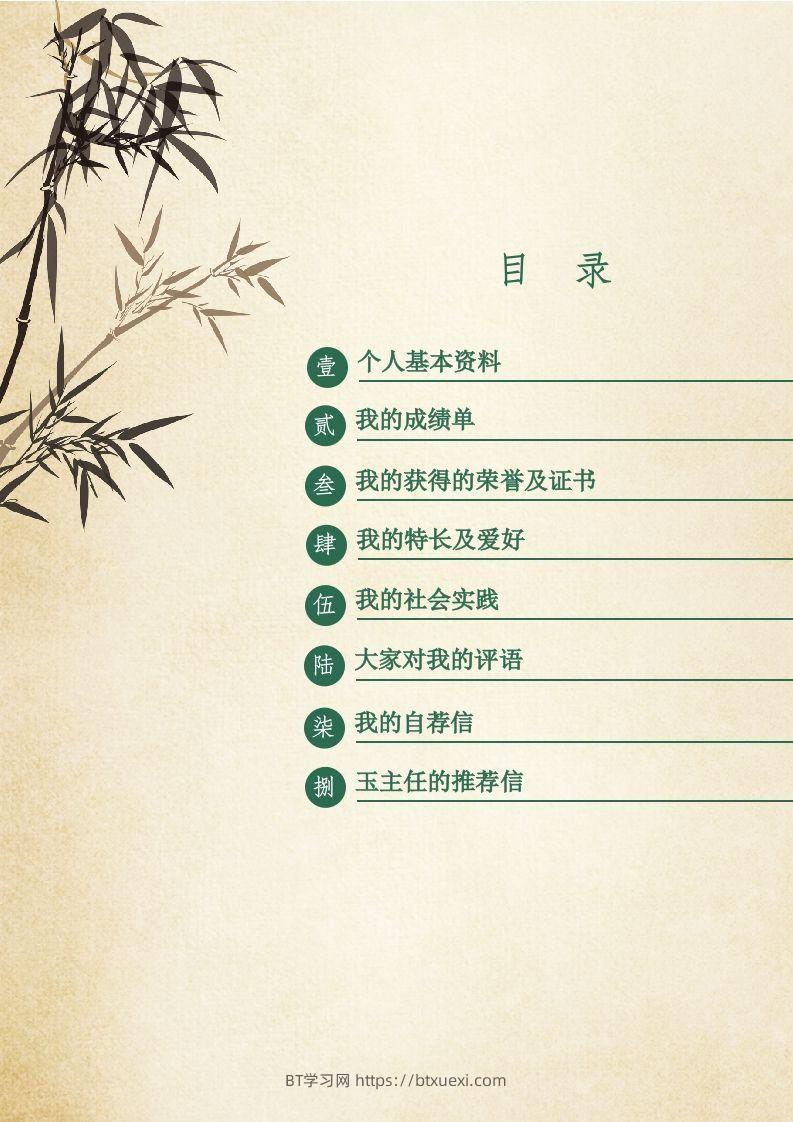 图片[2]-多页-小升初简历05-BT学习网