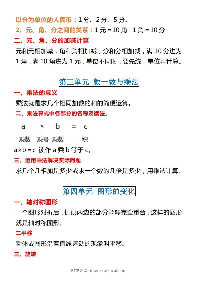 图片[2]-【北师大】二上数学重点知识点汇总预习-BT学习网