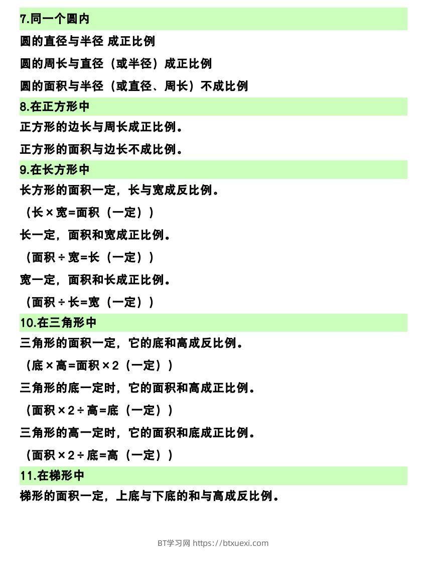 图片[2]-六下数学（正比例和反比例）易错知识点-BT学习网