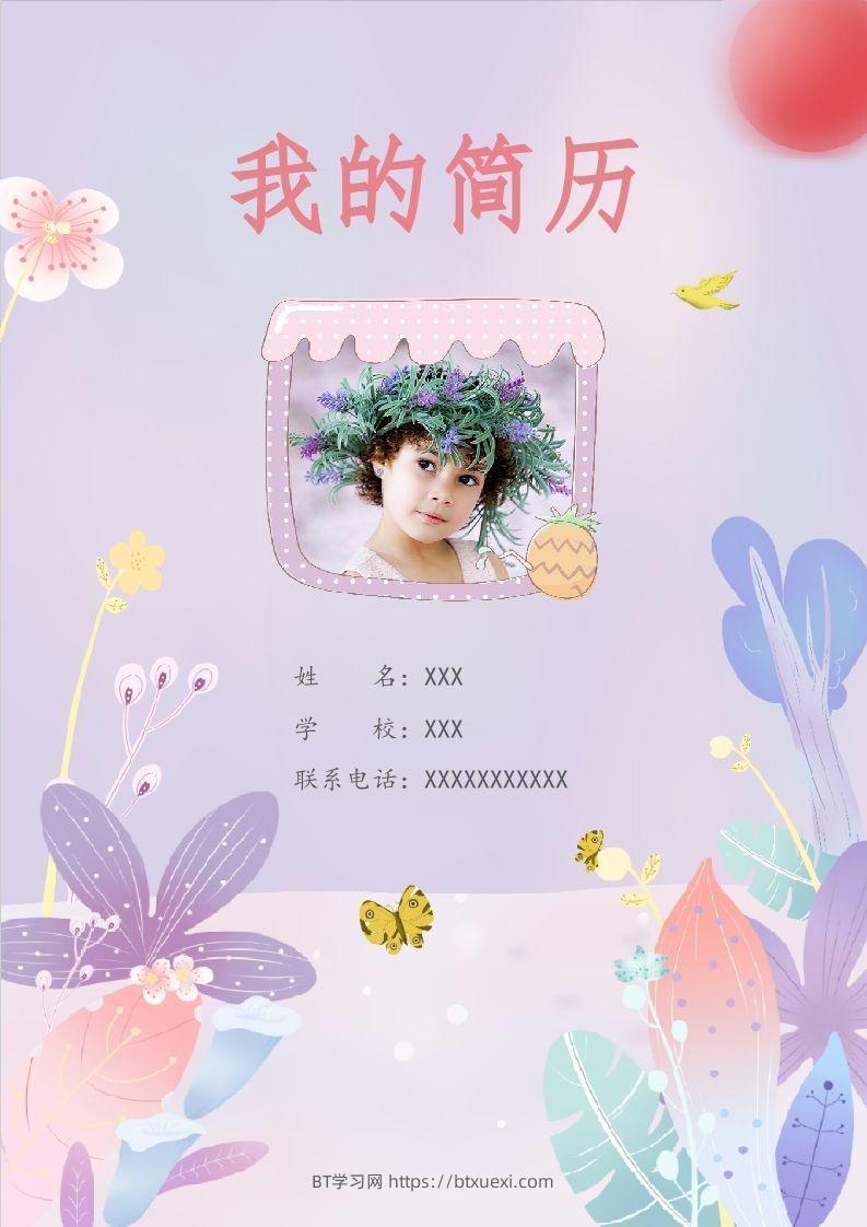 多页-小升初简历91-BT学习网