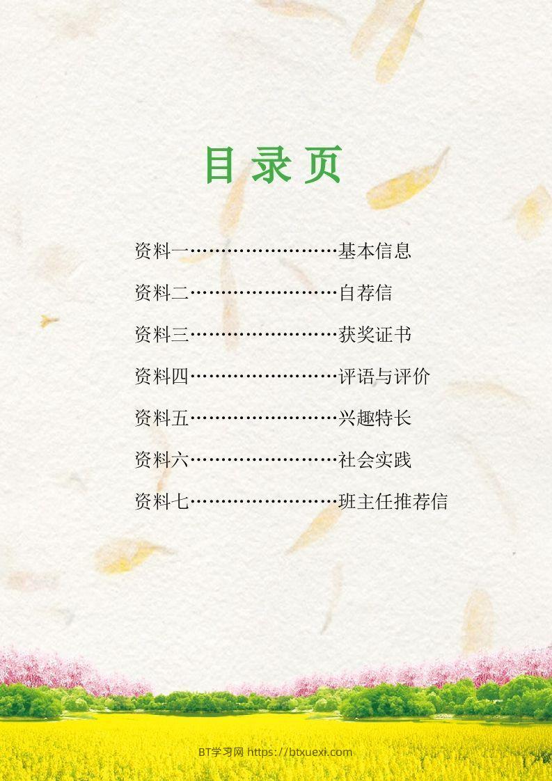 图片[2]-多页-小升初简历95-BT学习网