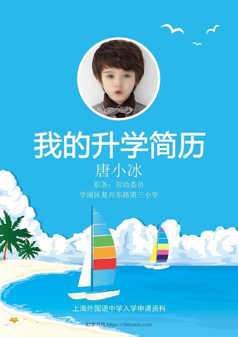 多页-小升初简历14-BT学习网