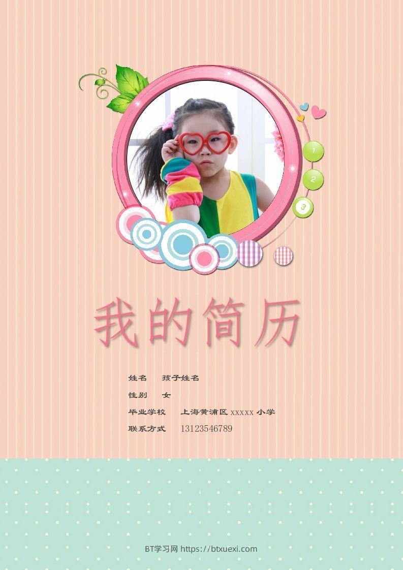 多页-小升初简历55-BT学习网