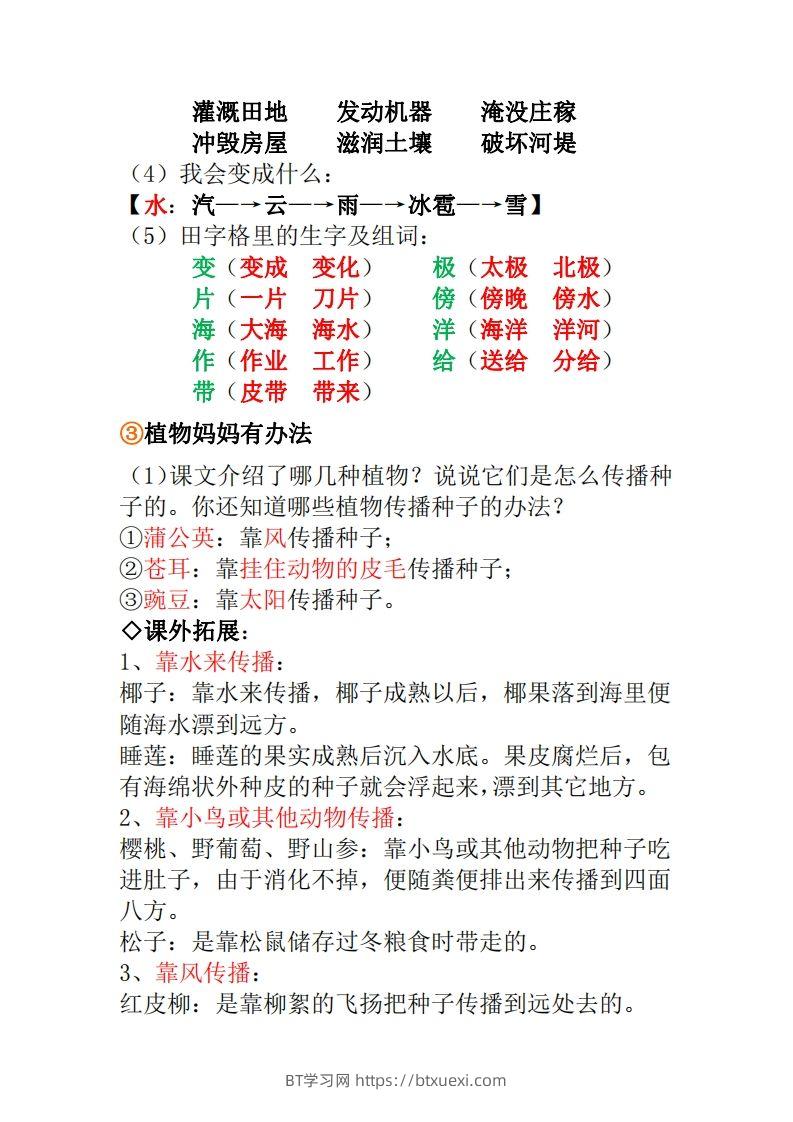 图片[2]-二年级上册语文全册每课重点知识点汇总()-BT学习网