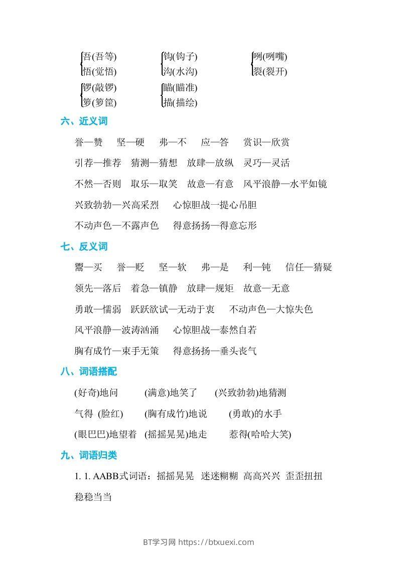 图片[2]-五年级语文下册第六单元单元知识小结（部编版）-BT学习网