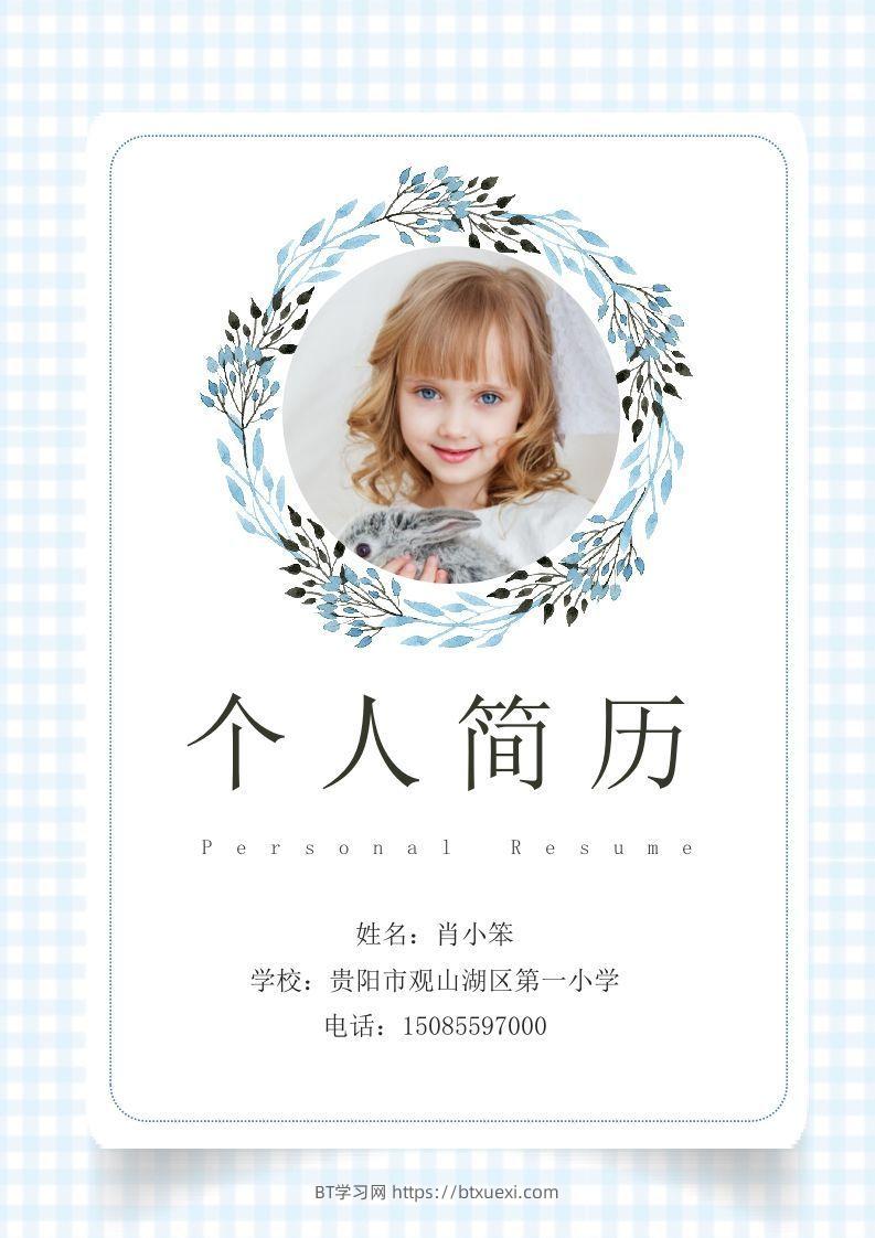 多页-小升初简历64-BT学习网