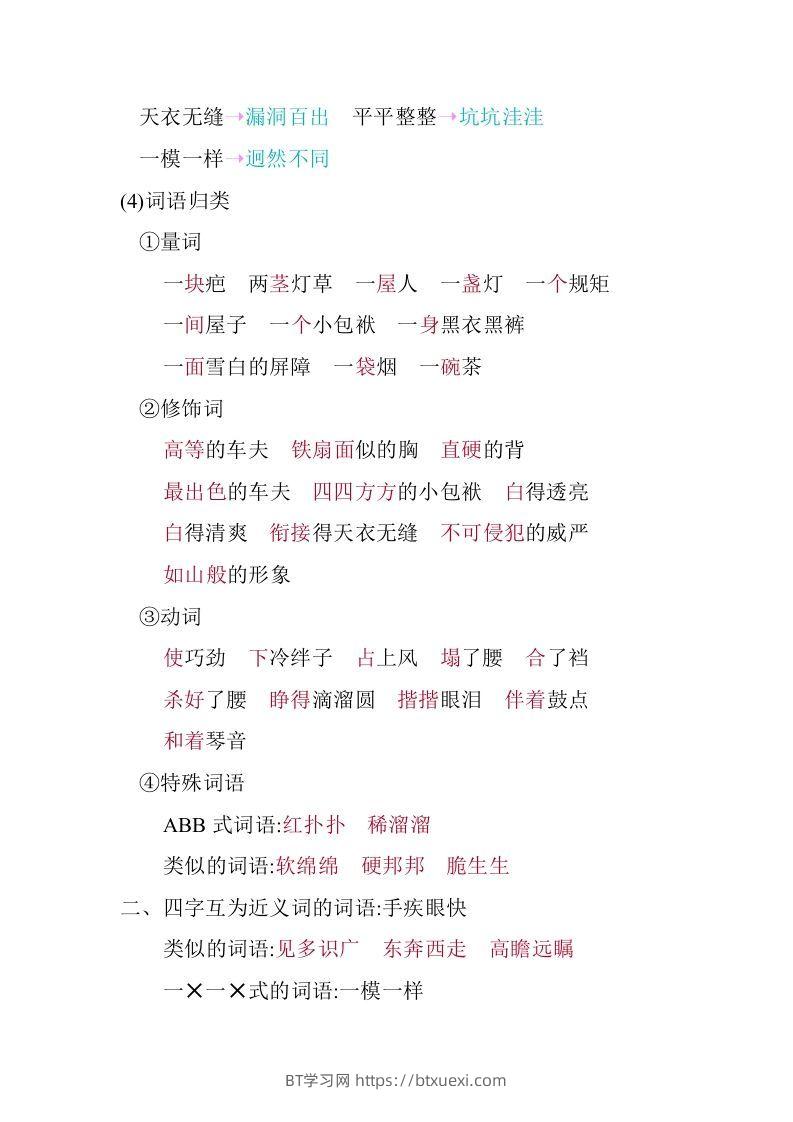 图片[3]-五年级语文下册第五单元知识小结（部编版）-BT学习网