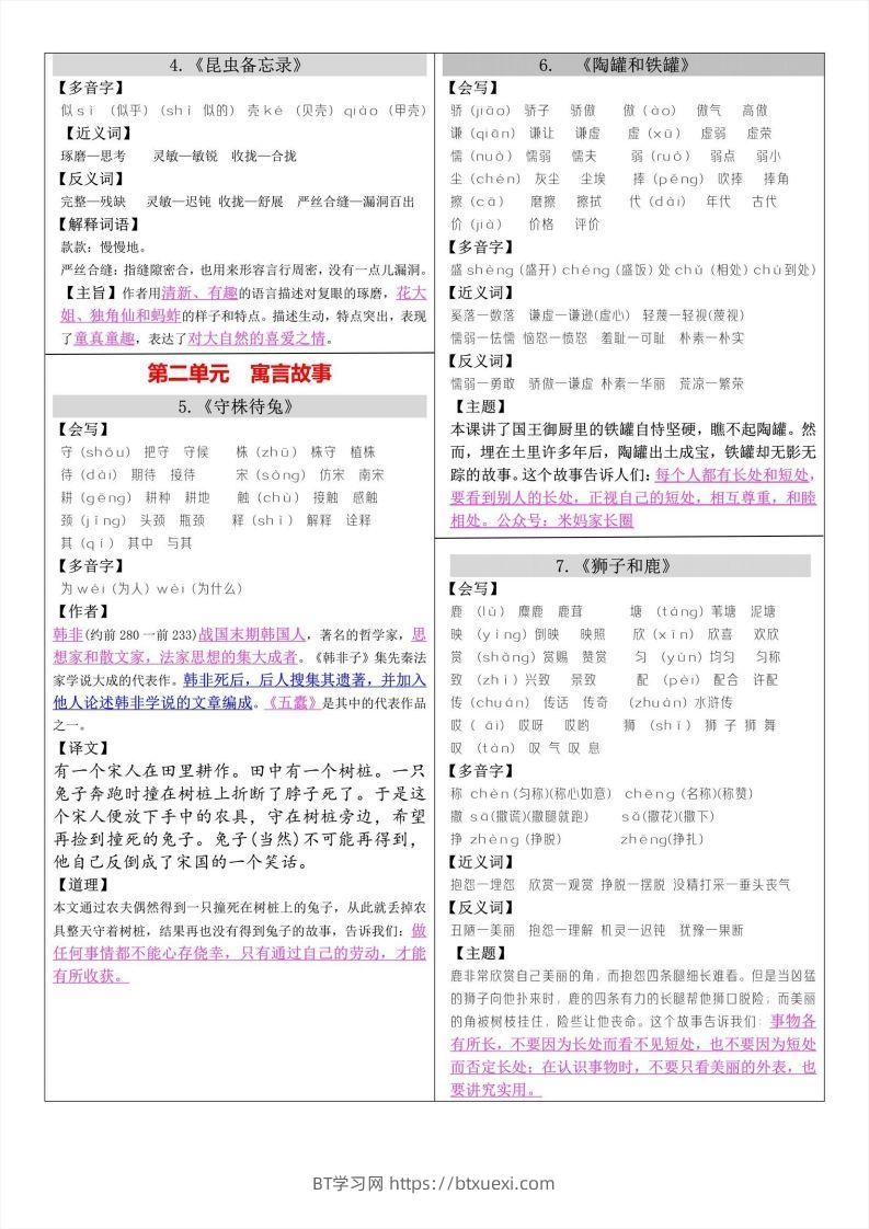 图片[2]-【语文寒假预习】三年级下册语文课课帖-BT学习网