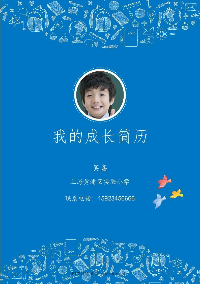 多页-小升初简历29-BT学习网