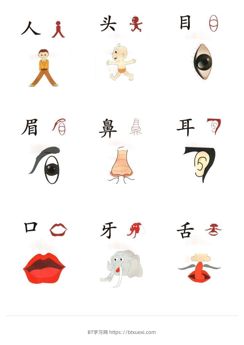 直映识字象形文字（整理版最新）-BT学习网