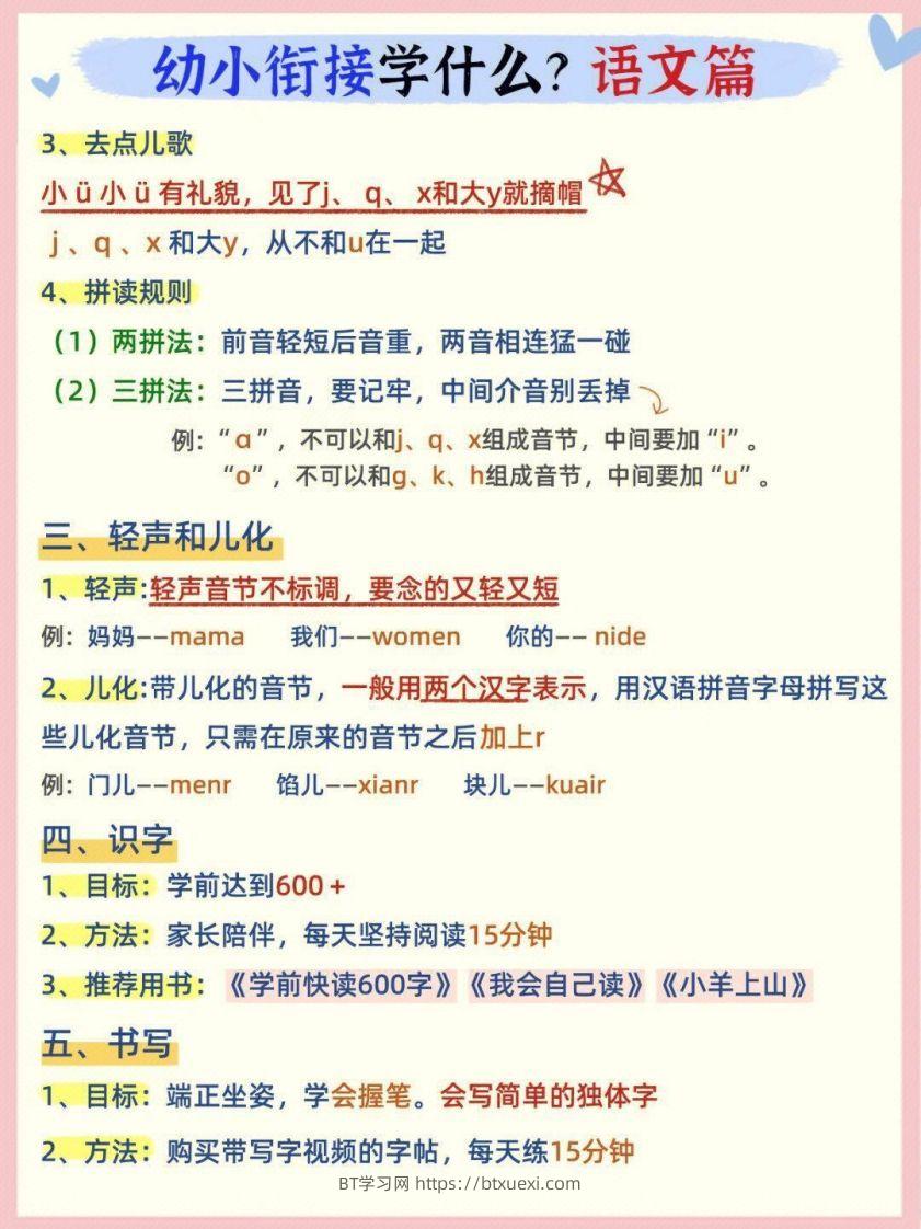 图片[2]-幼小衔接语文篇-BT学习网