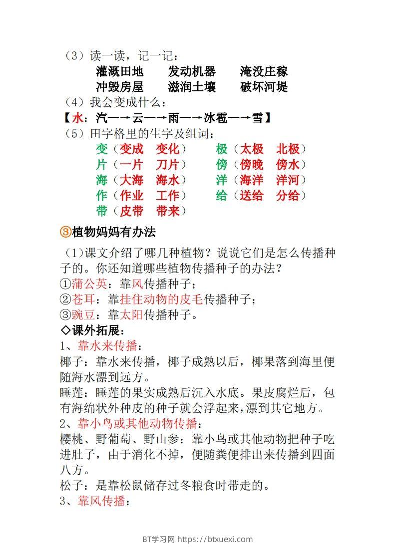 图片[2]-二年级上册语文全册重点知识点汇总-BT学习网