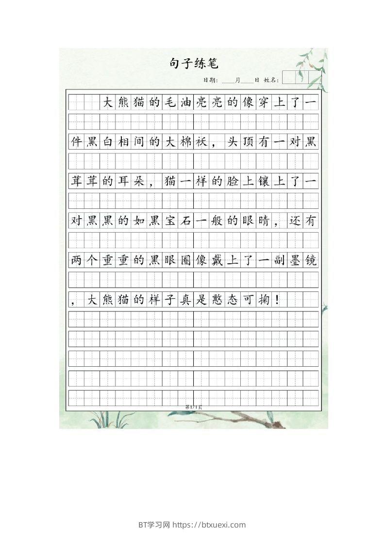 3.31句子练笔二年级语文下册-BT学习网